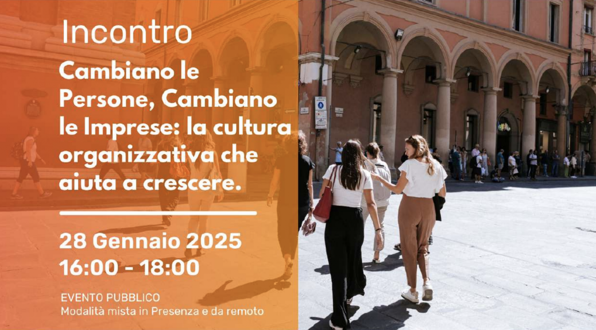 Invito al convegno “Cambiano le Persone, Cambiano le Imprese: la cultura organizzativa che aiuta a crescere”